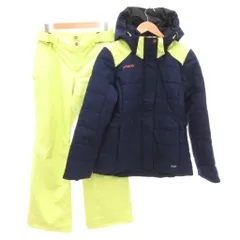 フェニックス PHENIX Quilted Two-Piece セットアップ スキーウェア ジャケット パンツ 中綿 L 紺 ネイビー 黄緑 グリーン /JSのサムネイル
