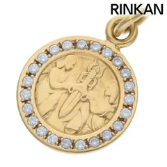 クロムハーツ  22K CHRM ANGL MDL P/D/エンジェルメダルチャーム PAVEダイヤ/ゴールドネックレストップ メンズのサムネイル