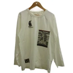 ハッシュパピー Hush Puppies タグ付き Tシャツ S 白 ホワイト プリントデザイン 長袖 カットソー /PP ■GY18のサムネイル