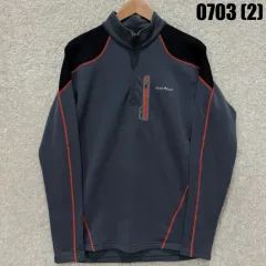 モンベル ジップアップ スウェット グレー/ブラック/オレンジ Lのサムネイル