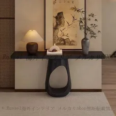 コンソールテーブル 木目 温もり 重厚感 ホテルライク ナチュラル おしゃれ シック インテリア 北欧 エントランス テーブル スリム SNS映え フォトジェニック ブラックのサムネイル