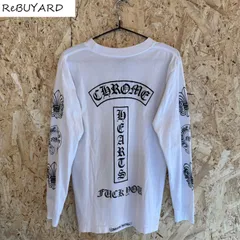 Chrome Hearts クロムハーツ 縦ロゴ クロス BSフレア ポケット オールドクロム 長袖Tシャツ ロンT 白のサムネイル