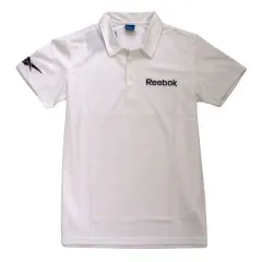 Reebok リーボック メンズ ポリエステル ストレッチ鹿の子編み ロゴししゅう 半袖ポロシャツ【L】【XL】在庫一掃価格のサムネイル