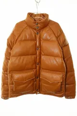 アベイシングエイプ A BATHING APE LEATHER CLASSIC DOWN JACKET BROWN M 2017-18 レザー クラシック ダウン ジャケット ブラウン 【ブランド古着ベクトル】【中古】■260703のサムネイル