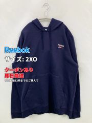 Reebok リーボック パーカー 2XO ネイビー 無地 ワンポイント ブランドロゴ プルオーバー 長袖 メンズ レディース