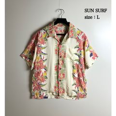 Sun Surf アロハシャツ 長袖 カトレアオーキッド柄 - メルカリ