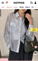 新品) オーバーサイズ シースルー シャツのサムネイル