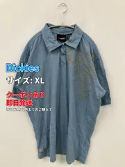Dickies ディッキーズ ポロシャツ XL ブルー 無地 前面プリント ワンポイント 半袖 メンズのサムネイル