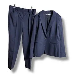 Theory luxe セオリーリュクス Loro Piana パンツスーツ セットアップ 日本製 オフィス ビジネス レディース サイズ38 ネイビー ゴーゴー古着久喜倉庫店 28 No.K2332のサムネイル