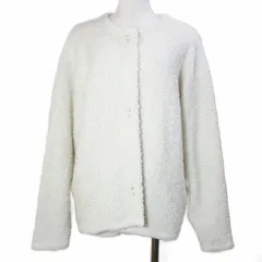 ラグナムーン LagunaMoon 24SS ラメツイードジャケット ノーカラー 032412800101-01 フリーサイズ 白 ホワイト /Xのサムネイル