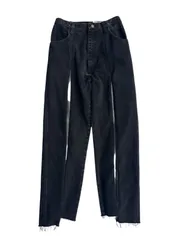 77circa ナナナナサーカ　circa make shiny fabric addedwide hem  denim pants  ブラック　サイズ28　タグ付き美品　定価39600円のサムネイル