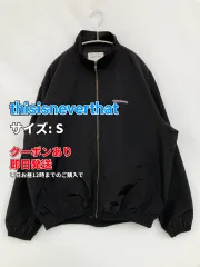 thisisneverthat ディスイズネバーザット ブルゾン S ブラック バックプリント ブランドロゴ ショート丈 フードなし ジップアップ メンズのサムネイル