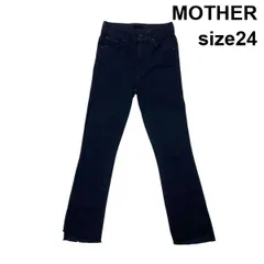 マザー MOTHER デニムパンツ フレアシルエット ジーンズ ボトムス ステップフレイ フリンジ 黒 ブラック 綿混 24 S 7号 レディース S6G058のサムネイル