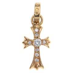 CHROME HEARTS (クロムハーツ) 22K CRS BBYFAT P/DIA ベイビーファットクロス PAVEダイヤ ペンダントトップ ゴールド BCA035のサムネイル
