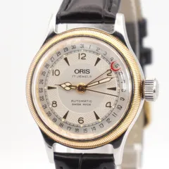⭐ORIS オリス 7400 ポインターデイト 自動巻 オーバーホール済 シルバーギョーシェ文字盤 シースルーバック スイス製 メンズ 腕時計 稼働品のサムネイル