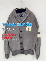 TOMMY HILFIGER トミーヒルフィガー カーディガン/ボレロ XL グレー ワンポイント ブランドロゴ ミドル丈 長袖 メンズのサムネイル