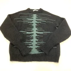 メゾンキツネ MAISON KITSUNE サウンド ウェーブ プルオーバー ニット セーター ウール ナイロン コットン HM00527KT1062 ブラック S メンズ【中古】のサムネイル