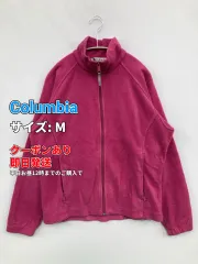 Columbia コロンビア ブルゾン M ピンク 無地 ワンポイント ブランドロゴ ミドル丈 フードなし ジップアップ レディースのサムネイル