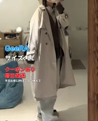 GeeRA ジーラ トレンチコート LL ベージュ 無地 ロング丈 フードなし レディースのサムネイル