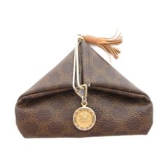 極美品✨セリーヌ 三角ケース トリオンフ マカダム タッセル 小銭入れ 極美品✨セリーヌ 三角コインケース トリオンフ マカダム タッセル