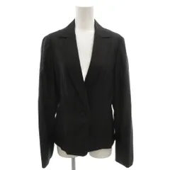 ランバン LANVIN 美品 テーラードジャケット 40 黒 ブラック シングルブレスト 絹 シルク混 K1J1436 /TQ ■GY18のサムネイル