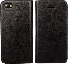 Eastwave for iPhone SE 2016 5 5S ケース for iPhone SE 2016 手帳型 財布型 カバー for iPhone5 iPhone5S Case se2016 カード収納 横置きスタンド 収納ポケット 牛革製品 4色のサムネイル