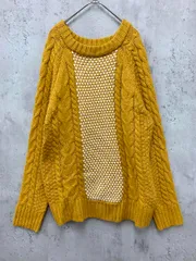 sab street サブストリート ケーブル ニット セーター size38/黄  ◆■ レディースのサムネイル