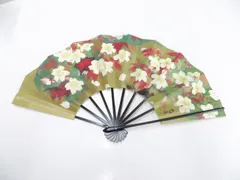 【一輝堂】和装小物 和雑貨 舞扇子 作家物 落款入 花 美品 26w06-8849のサムネイル