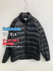 Columbia コロンビア ダウンジャケット/コート L ブラック ナイロン 無地 ブランドロゴ フードなし ショート丈 ジップアップ レディースのサムネイル