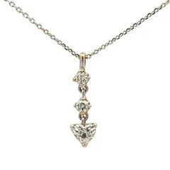 0.26ct 0.11ct PERLITA ペルリータ ミキモト 3連セッティング ダイヤモンドネックレス K18WG/750-2.4g ホワイトゴールド 【A】【メンズ・レディース】★■611199【中古】のサムネイル