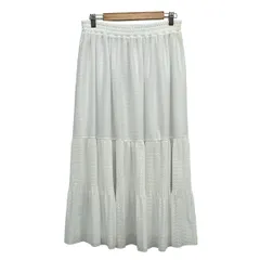 RED VALENTINO(レッドバレンチノ) ロングスカート サイズS レディース美品  白 パンチング/ウエストゴム/プリーツのサムネイル