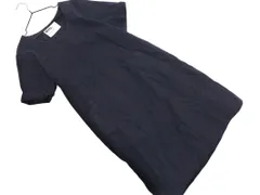 MHL エムエイチエル マーガレットハウエル 綿麻 半袖 ワンピース size?/紺 ■◆ レディースのサムネイル