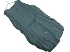 ATSURO TAYAMA アツロウタヤマ ウエストリボン 付き ノースリーブ ワンピース size36/緑 ■◆ レディースのサムネイル