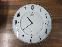 SEIKO 電波掛け時計 PREMIUM 美品 濃紺針 サファイア風装飾 静音