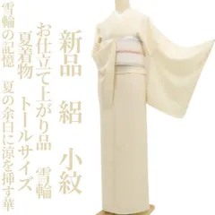 【新品・夏小紋】 絽 お仕立て上がり品 雪輪 夏着物 正絹 仕付け糸付 トールサイズ tomihisa"雪輪の記憶…夏の余白に涼を挿す華"8969のサムネイル