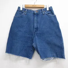 古着 ラングラー ショート パンツ ショーツ レディース 90年代 90s コットン USA製 ネイビー デニム 26jun11のサムネイル