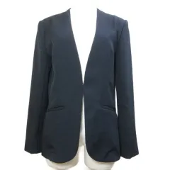 エニィスィス エニシス anySiS リネンライクポリエステル ジャケット ノーカラー 1 S相当 紺 ネイビー JKWPNM0400 /Xのサムネイル