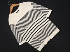 23区 ボーダー サマー ニット セーター size38/白 ■◆ レディースのサムネイル