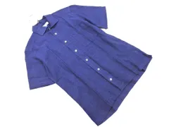mila schon ミラショーン リネン100% シャツ size46/紺 ■◆ メンズのサムネイル