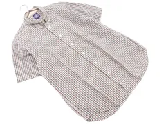 新品 J.PRESS ジェイプレス チェック ボタンダウン 半袖 シャツ sizeLL/緑ｘ茶 ■◆ メンズのサムネイル