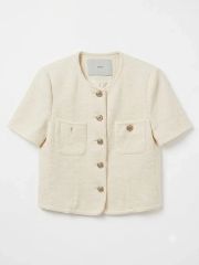 完売品】FRAY I.D ツイード フリンジ 半袖 ジャケット【即日発送