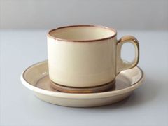 北欧ヴィンテージ クイストゴー レリーフ カップ&ソーサー コーヒー