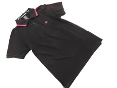 BILLABONG ビラボン ロゴ刺 ロゴプリント ポロシャツ sizeL/黒 ■◆ メンズのサムネイル