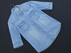 EDWIN エドウィン USED加工 スナップボタン デニム シャツ sizeM/水色 ■◆ メンズのサムネイル