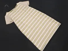 ELLE エル ボーダー ワンピース size38/白ｘベージュ ■◆ レディースのサムネイル