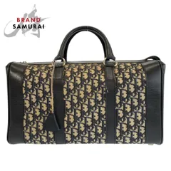 Christian Dior クリスチャンディオール ヴィンテージ トロッター ネイビー シルバー金具 ボストンバッグ ハンドバッグ レディース 602809【中古】のサムネイル
