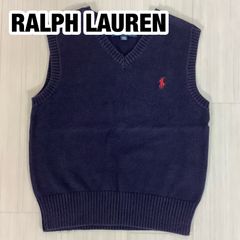 ポロラルフローレン ニットベスト 3/3T 100 ケーブル編み ポニー刺繍