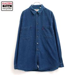 90s 00s カールカナイ ビッグサイズデニムシャツジャケット 刺繍