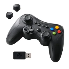 エレコム FPSゲームパッド PC用 ワイヤレス 2.4GHz Windows11/10対応 XInput DirectInput メカニカルトリガー スティック交換 振動 13ボタン クロス配置 ブラック 【佐川急便にて5営業日以内発送】のサムネイル