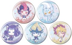 [신품] 배지 빈즈 [박스] 유☆희☆왕 ZEXAL Design produced by Sanrio 홀로그램 캔 배지(65mm) 01. 콜라보레이션 일러스트